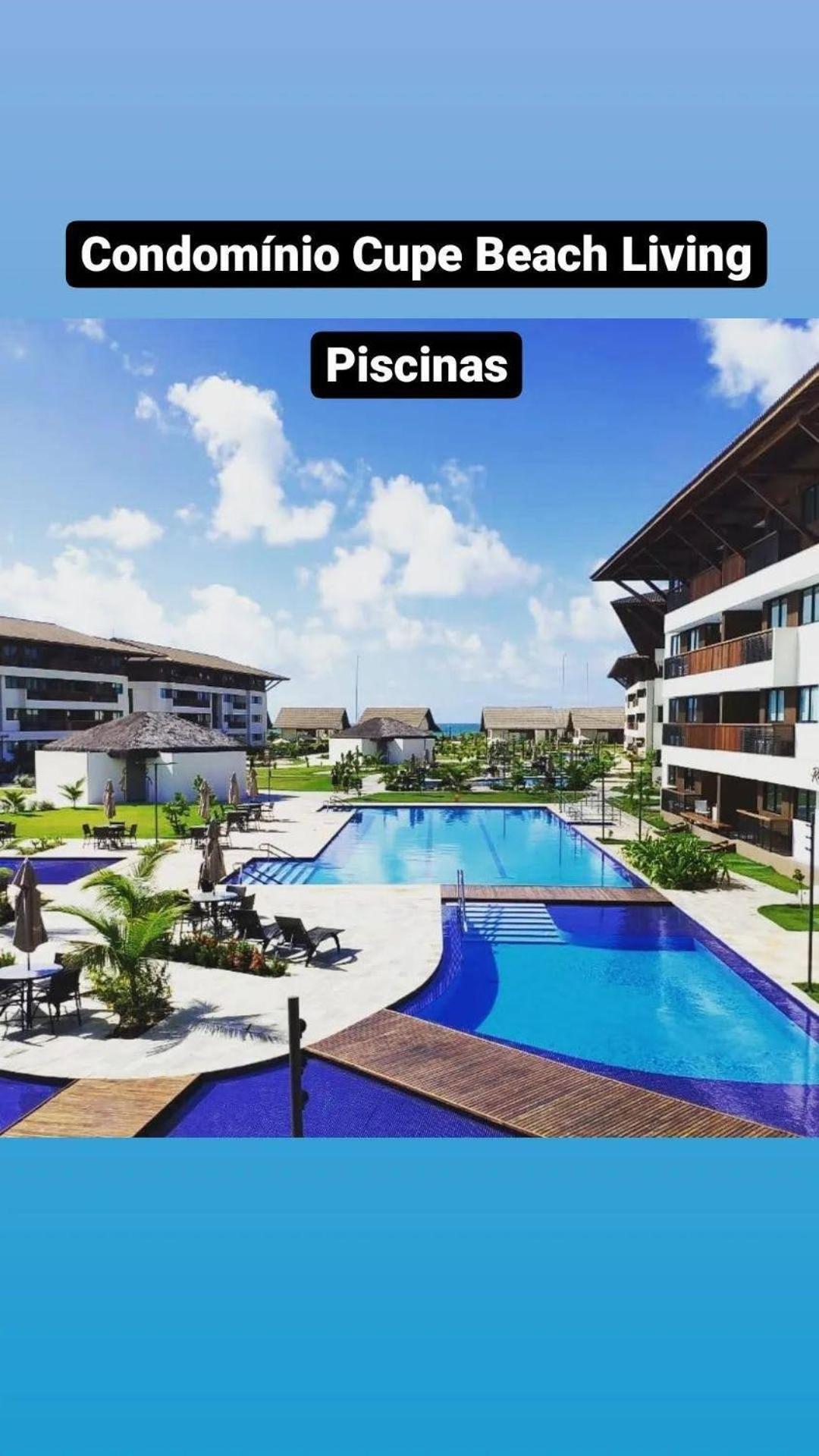Luxuoso Flat 3 Quartos, Terreo, No Cupe Beach Living - Beira Mar De Pôrto das Galinhas Buitenkant foto
